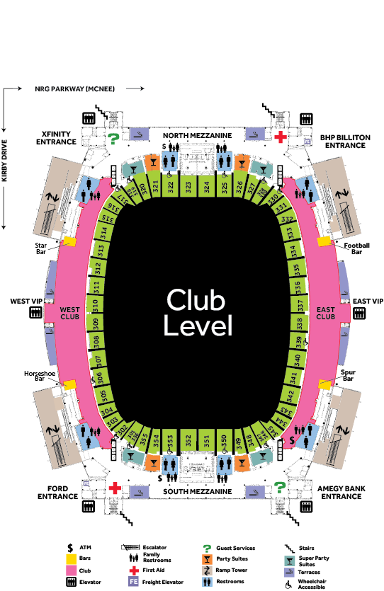 nrg club level seats